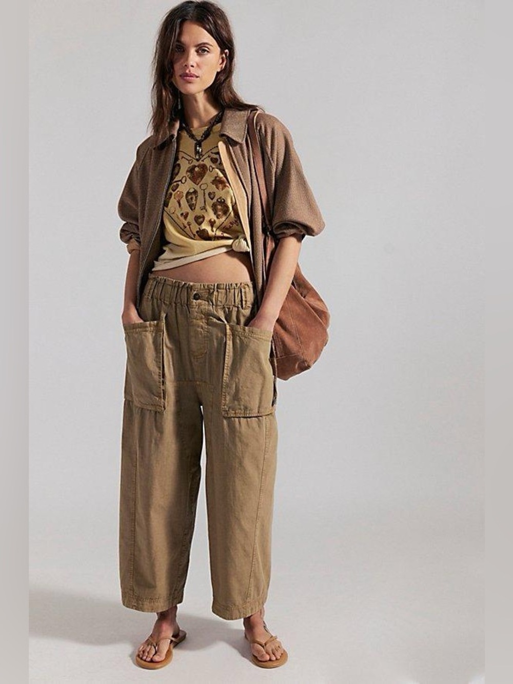 We The Free Costa Pull On Harem Pants~ Tannin